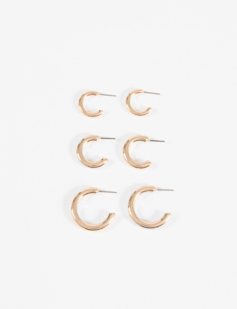 Set de aros - dorado 