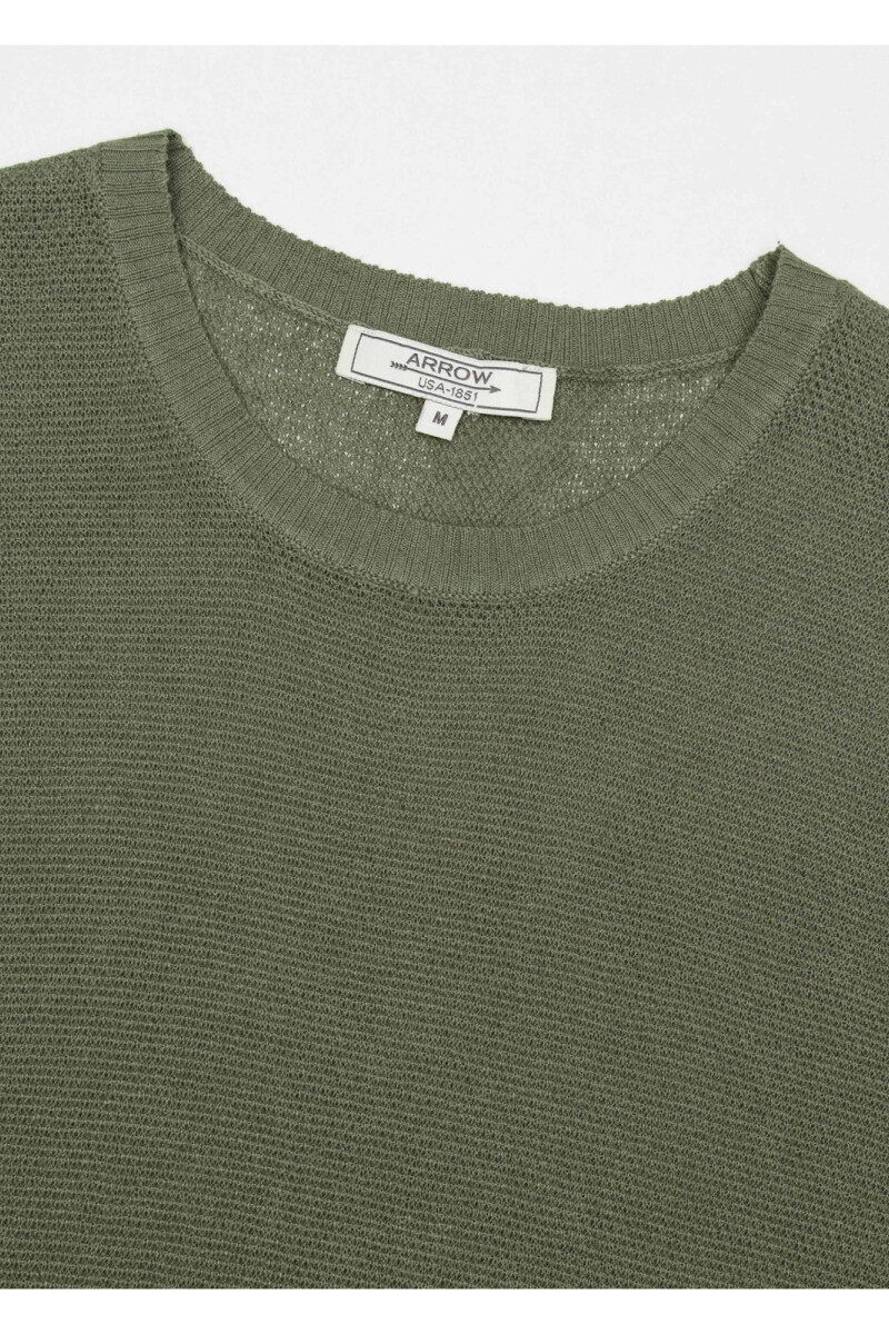 Remera tejida a la Base VERDE