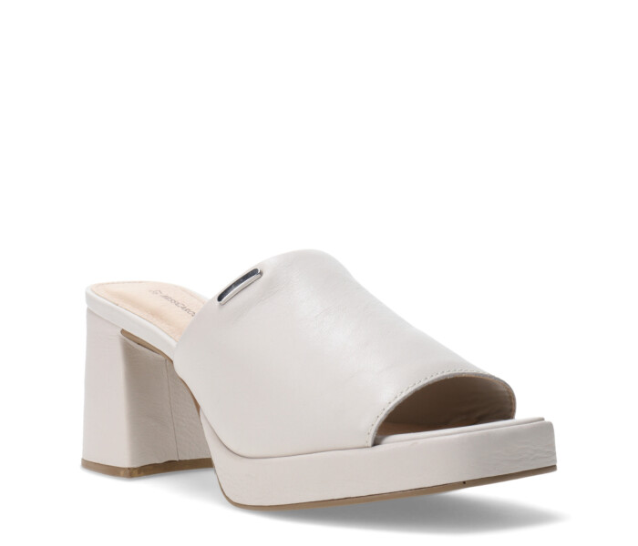 Zueco tiras cruzadas Off White