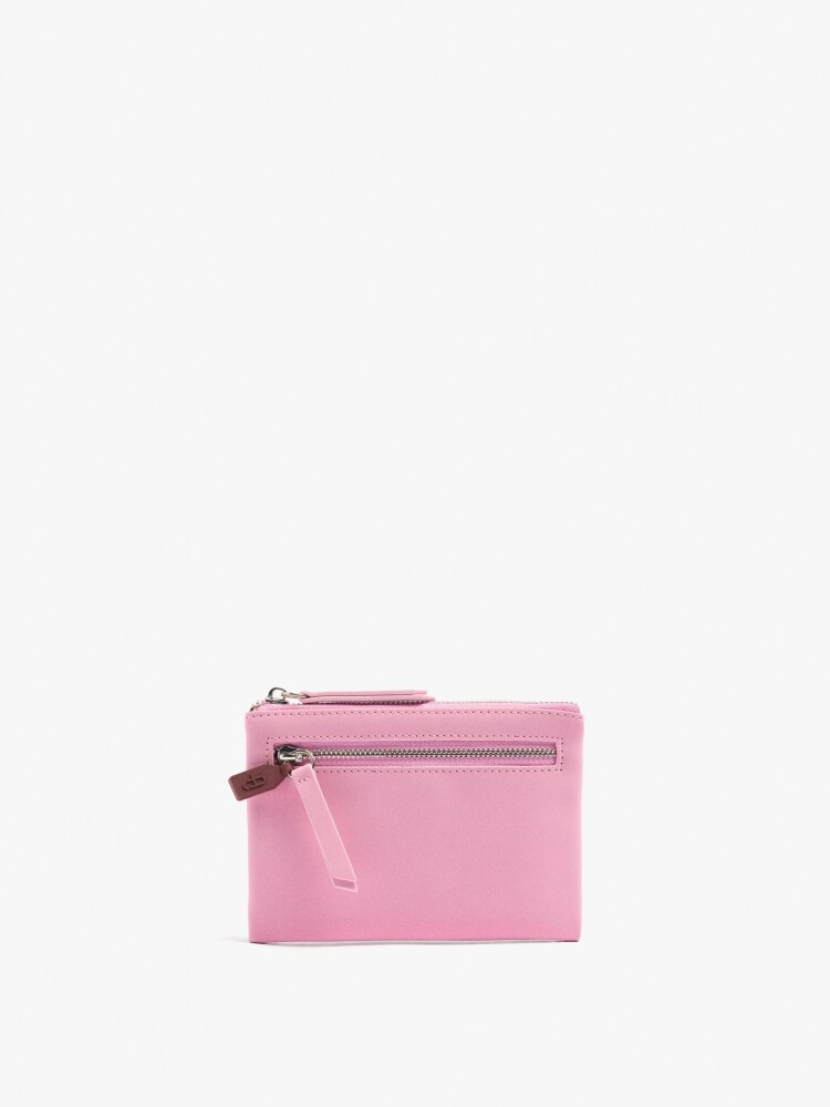 Tarjetero Con Textura Suave rosa