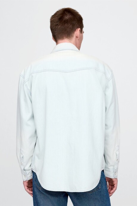 Camisa De Jean Hombre Light Wash