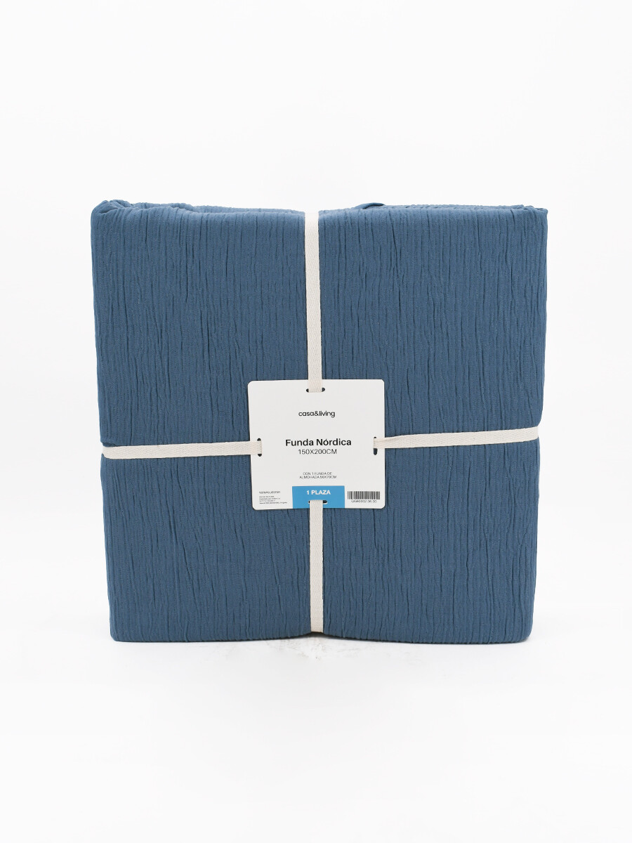 FUNDA NORDICA 1 PLAZA - AZUL 