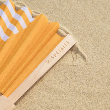 Abanico diseños en amarillo Rayas