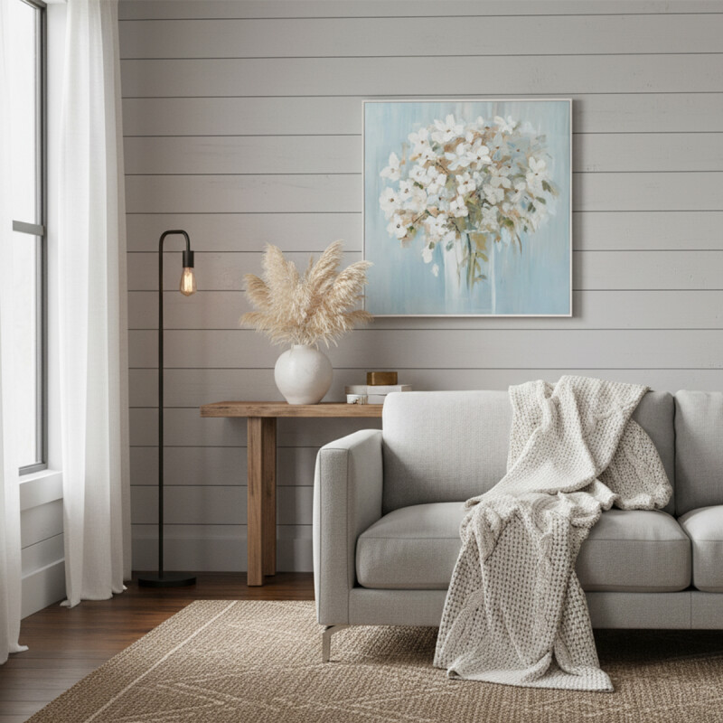 CUADRO CANVAS 60x60cm MARCO PINTURA BLANCAS 1 CUADRO CANVAS 60x60cm MARCO PINTURA BLANCAS 1