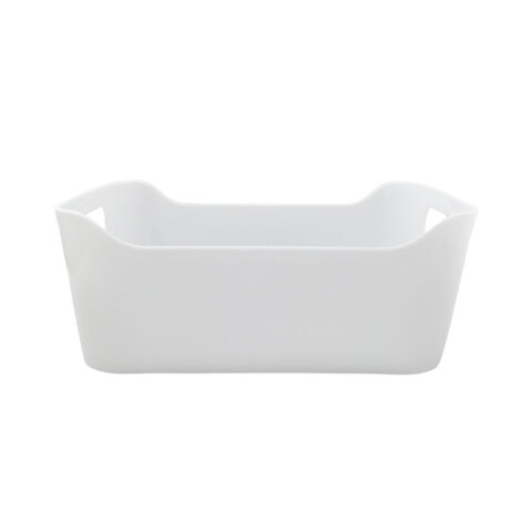 Canasto organizador blanco con asas 24x16.5x10cm Canasto Organizador Blanco Con Asas 24x16.5x10cm