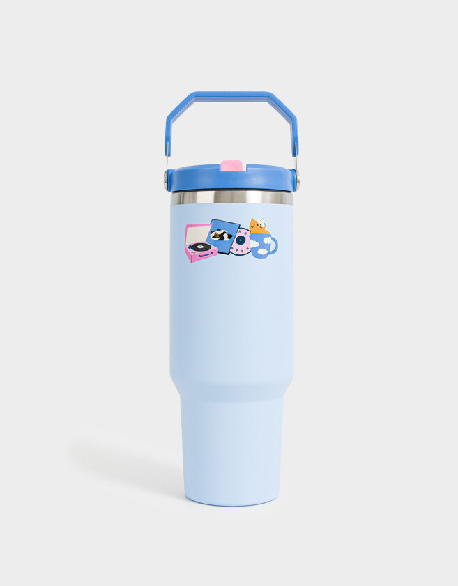 Artículos cocina Vaso Alto Término Vynil Club - Azul Celeste