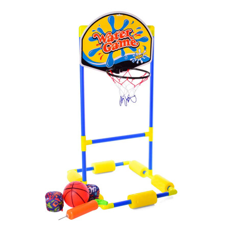 Juego de Básquet para Piscina Aro + Pelota Water Game Azul