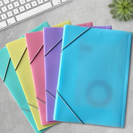 Carpeta A4 clasica con elástico 36x25cm Verde