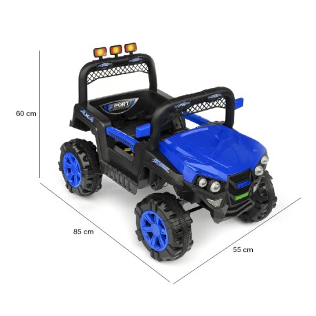 Jeep 4x4 Niños Auto Motor Batería Control Luces USB y Música Azul