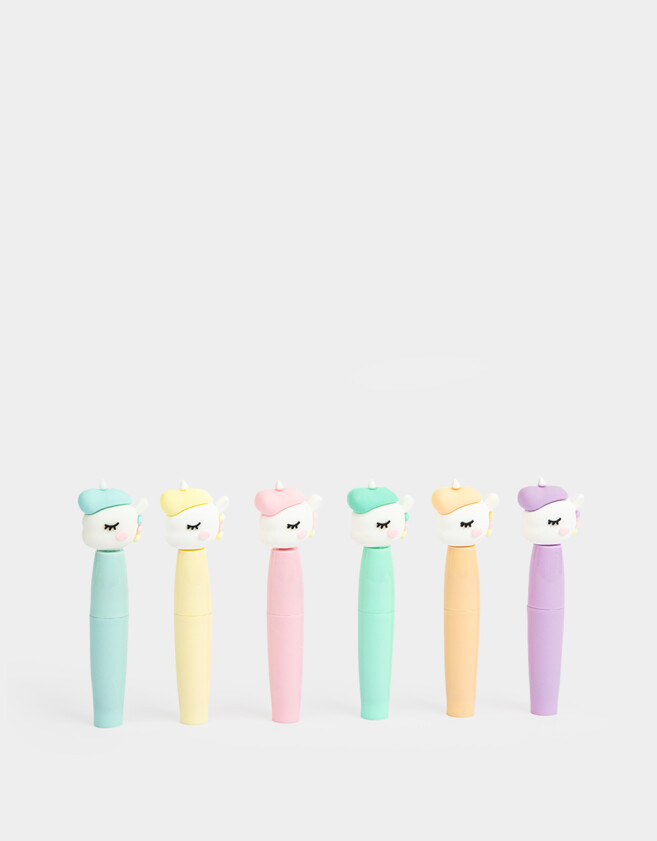 Resaltadores Unicornio Set De Resaltadores De Unicornio - Combinacion Multicolor