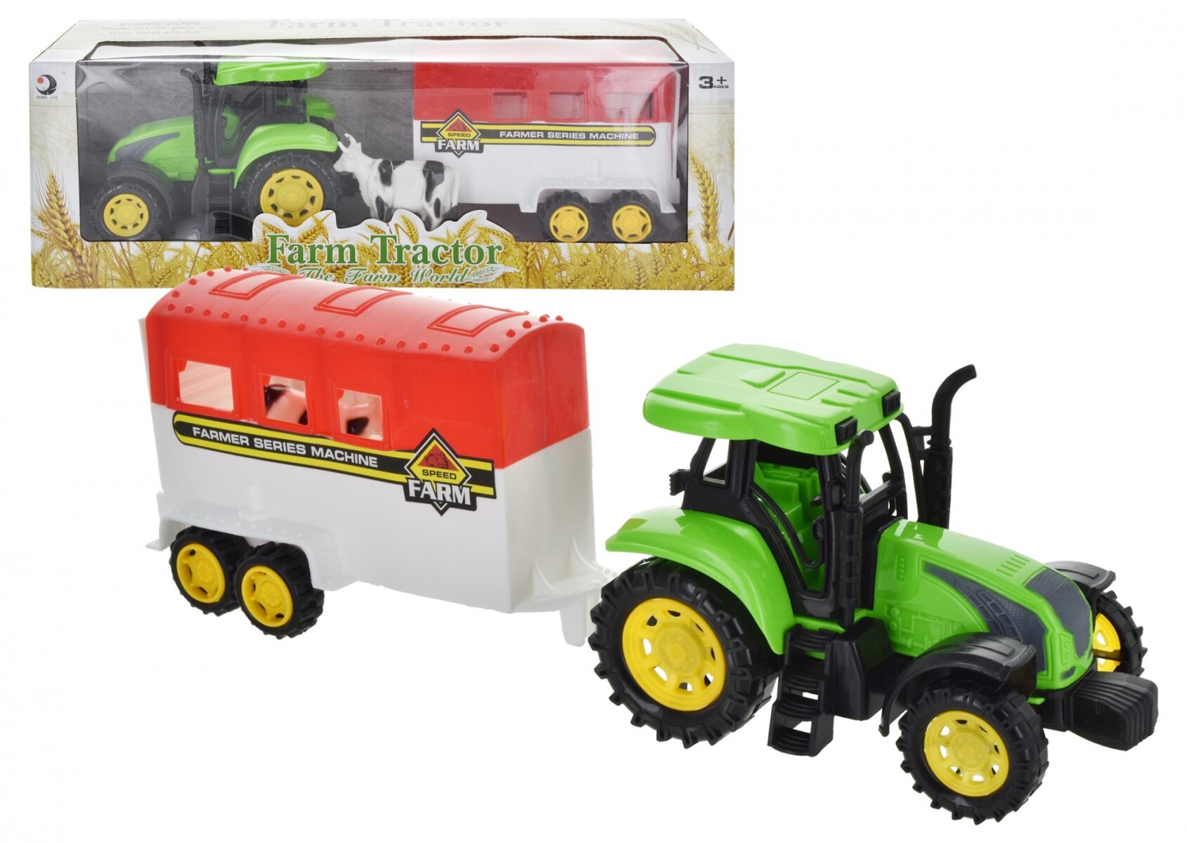 TRACTOR DE GRANJA CON TRAILER 