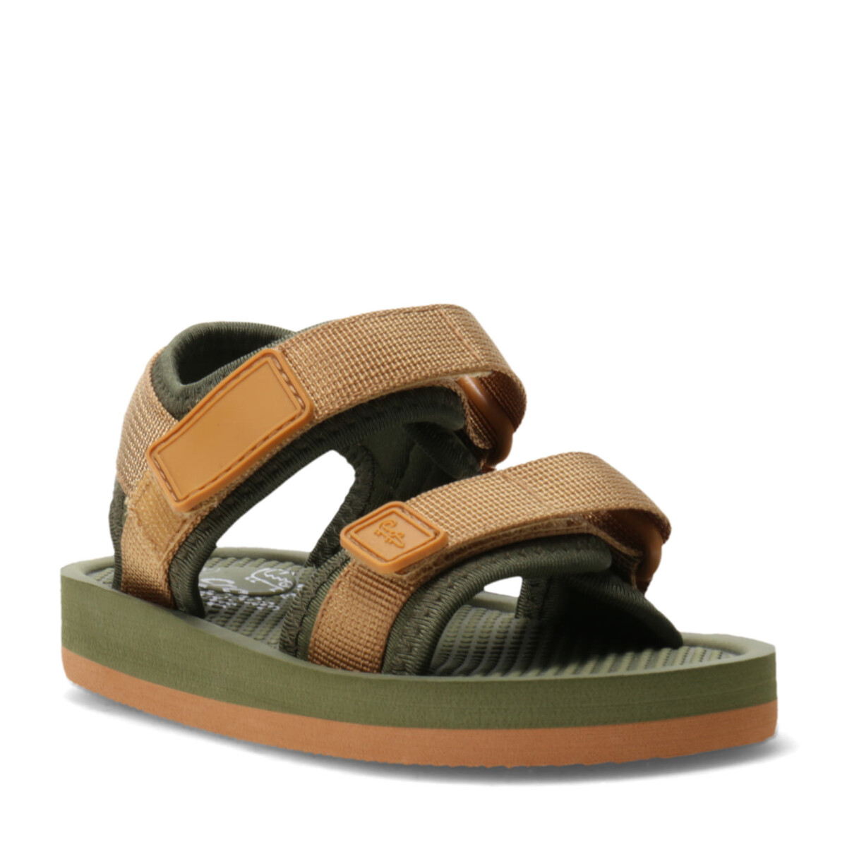Sandalias Infantiles Croco Kids GLADIOLUS con tiras y velcro - Verde Oliva 