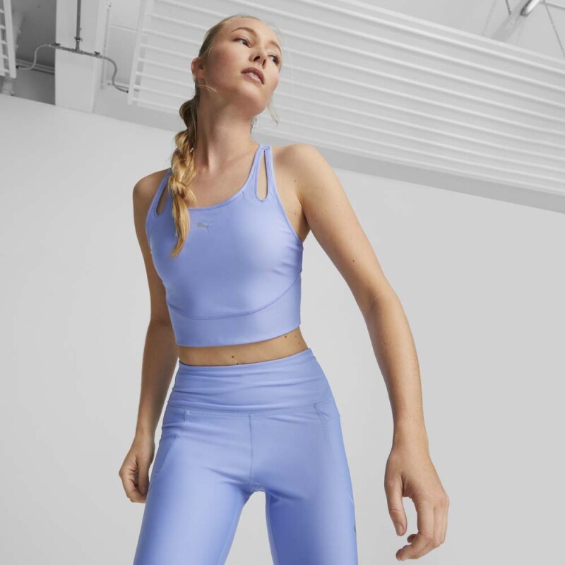 Run Ultraform Crop Tank W - Mujer Sky