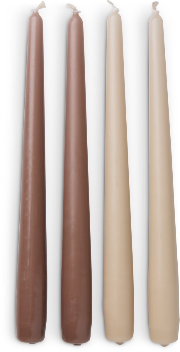 Vela HEINO marrón A25cm 4u/pack 