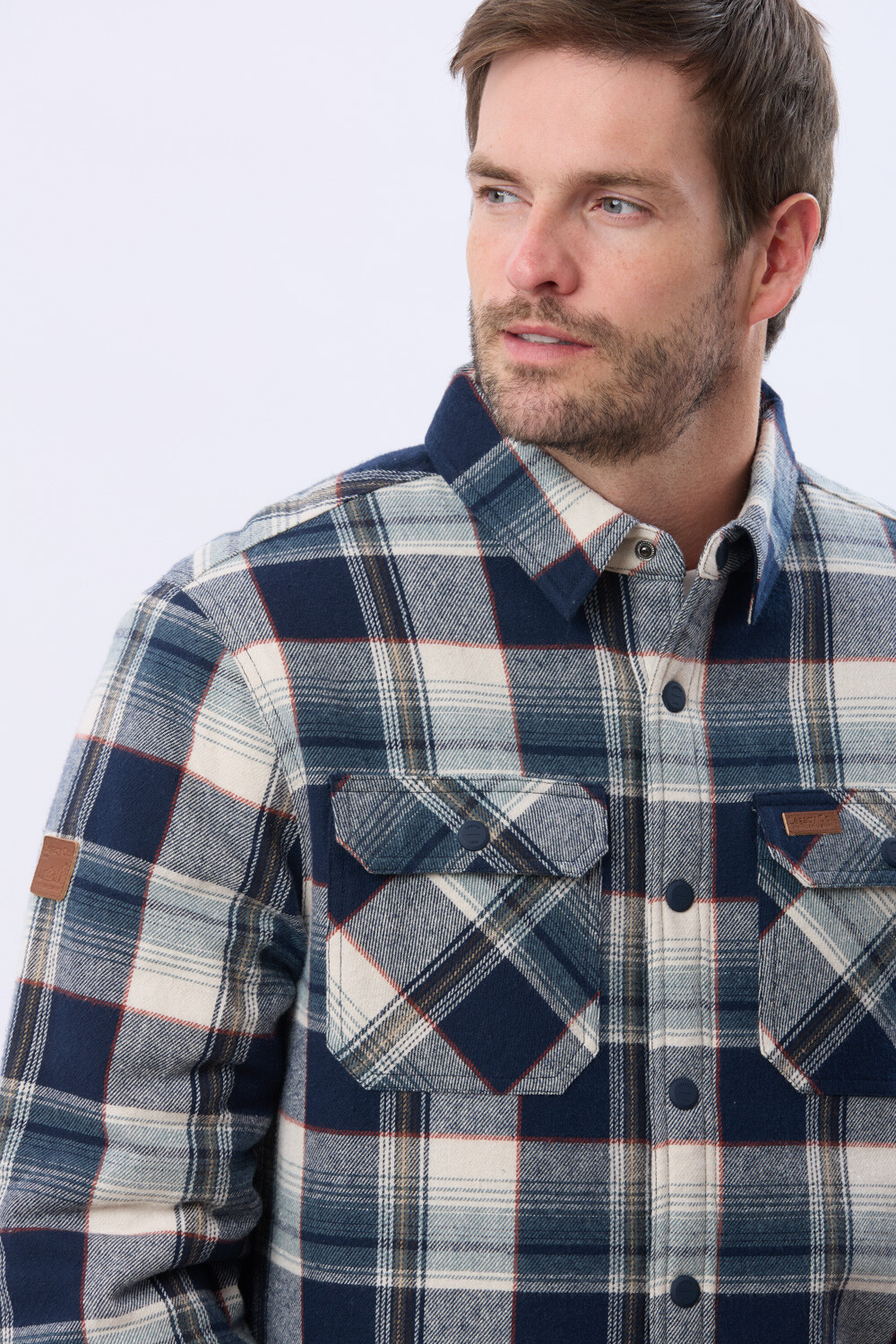 CAMPERA LEÑADORA CON CORDERITO Azulosc
