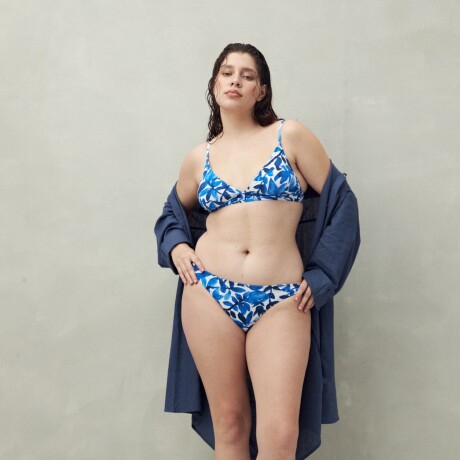 BOTTOM BASIC FLORALIA Blanco/Azul