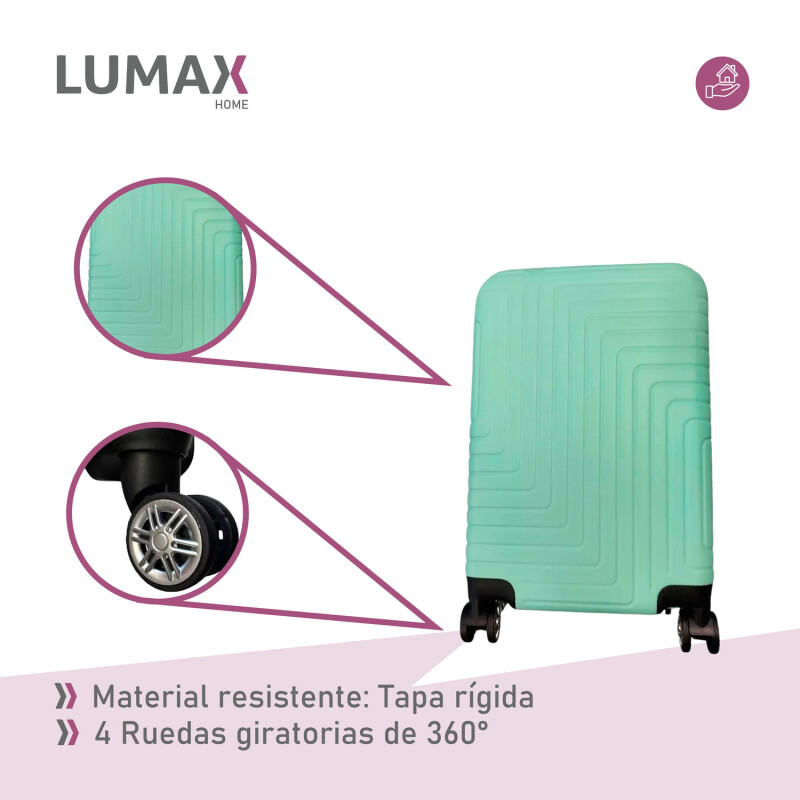 Valija Carry-on de mano Rígidas Con Organizadores Verde menta