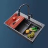 Pileta de cocina DREAM simple grande Negra 75x45x21cm Pileta De Cocina Dream Simple Grande Negra 75x45x21cm
