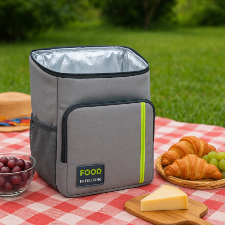 Mochilla Conservadora Térmica Impermeable 30X20X40 Gris