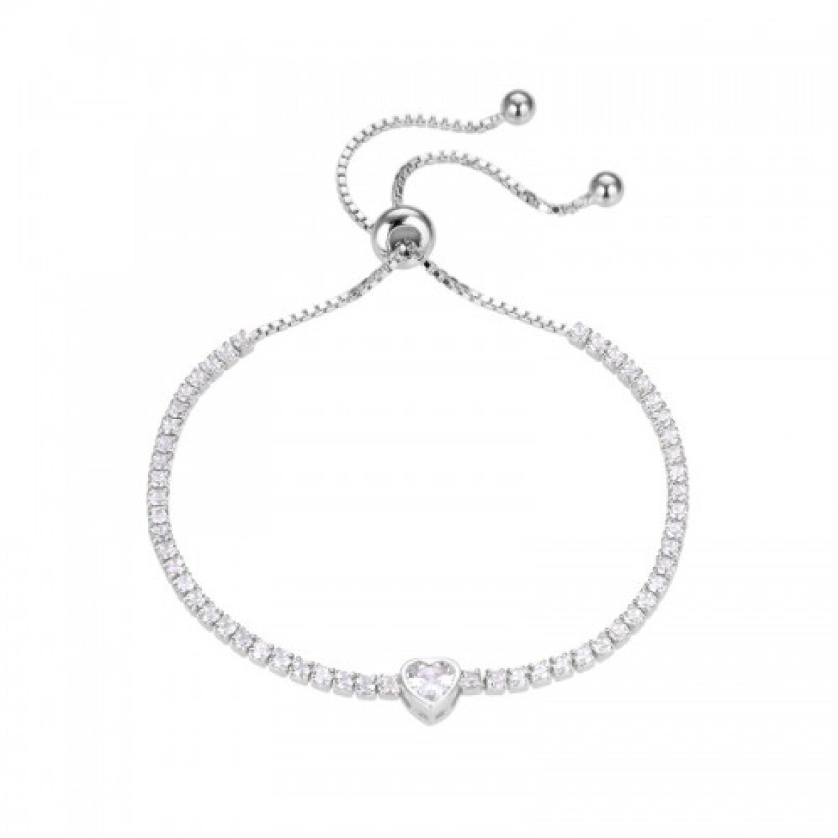 Pulsera de plata 925 con circonias. 