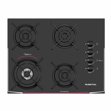 Anafe Empotrable Punktal PK-AG940 4 Hornallas NEGRO