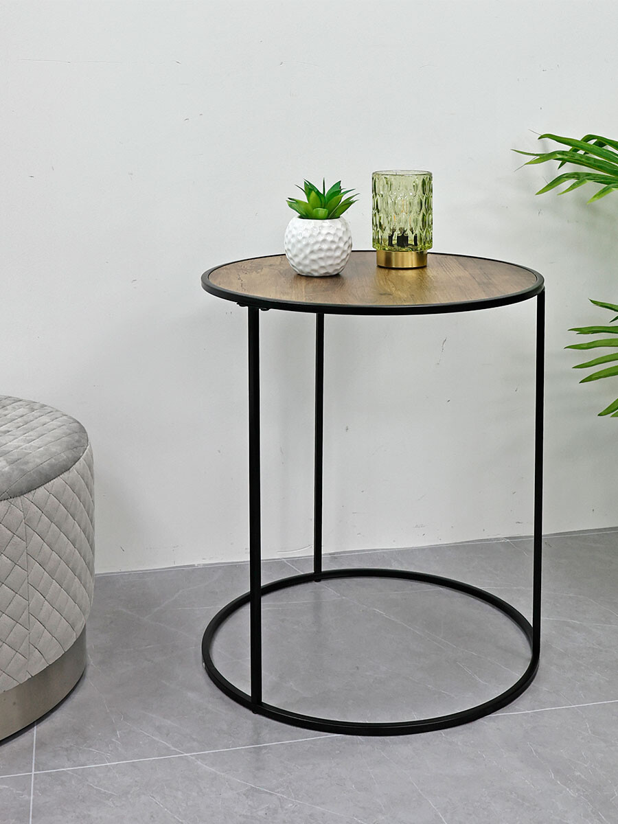 MESA REDONDA MINIMAL - NEGRO 