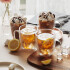 4 Tazas De Vidrio Doble Pared Aislamiento C/ Asa 350ml 4 Tazas De Vidrio Doble Pared Aislamiento C/ Asa 350ml