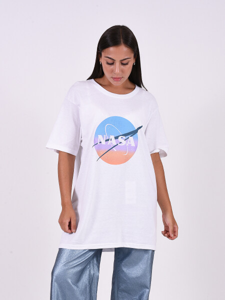 REMERA NASA BLANCO