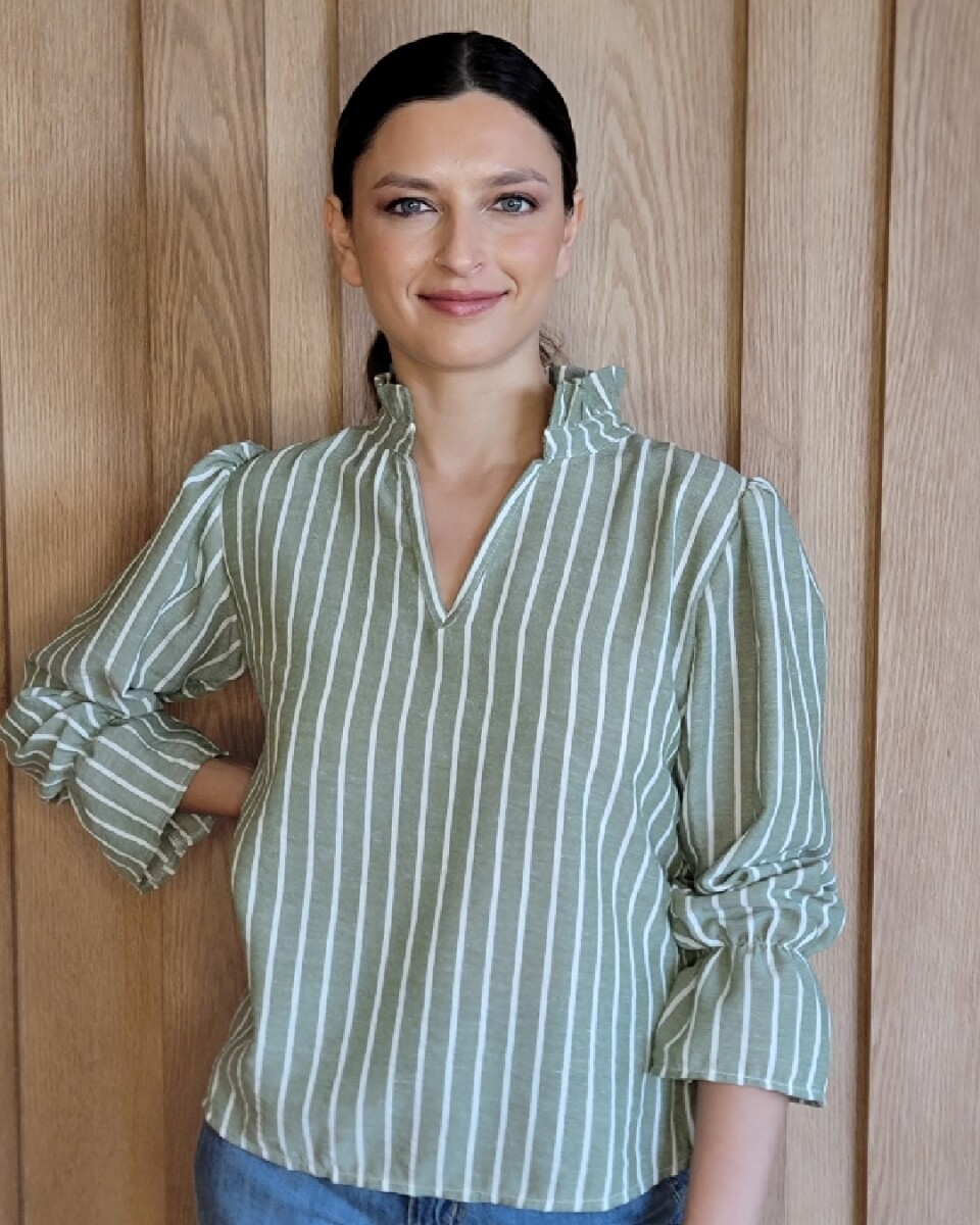 Blusa Copenhague - Lino raya safari 