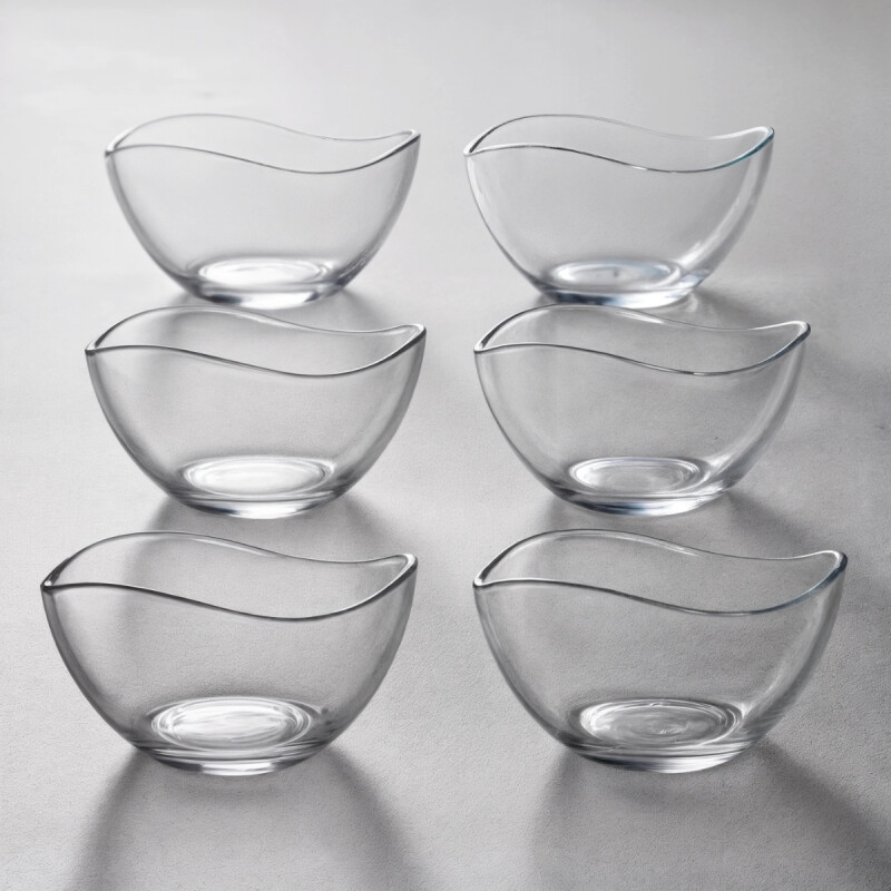 Set x6 bowl de vidrio 310ml TRANSPARENTE