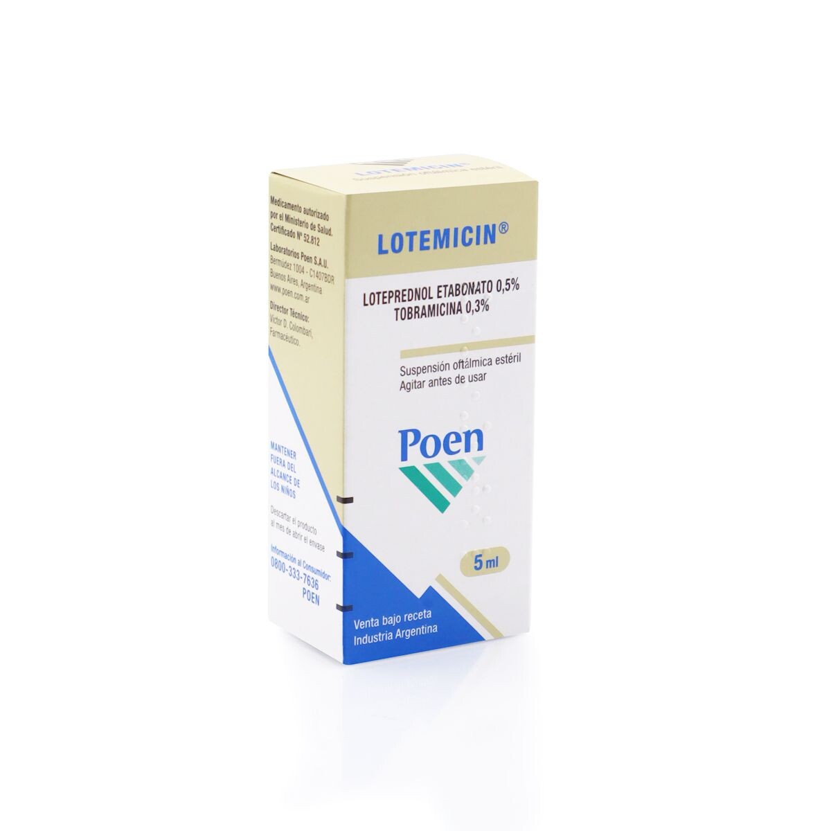 LOTEMICIN SOL. OFTALM. FR. X 5 ML. 
