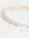 Vinchas Rígidas Perla Vincha Rígida Con Perlas - Blanco Crema