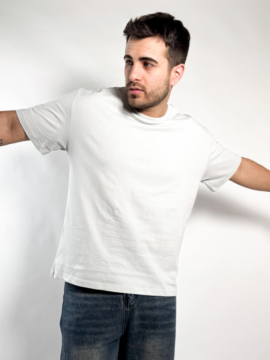 Remera oversize con estampa con relieve Bal - Gris 