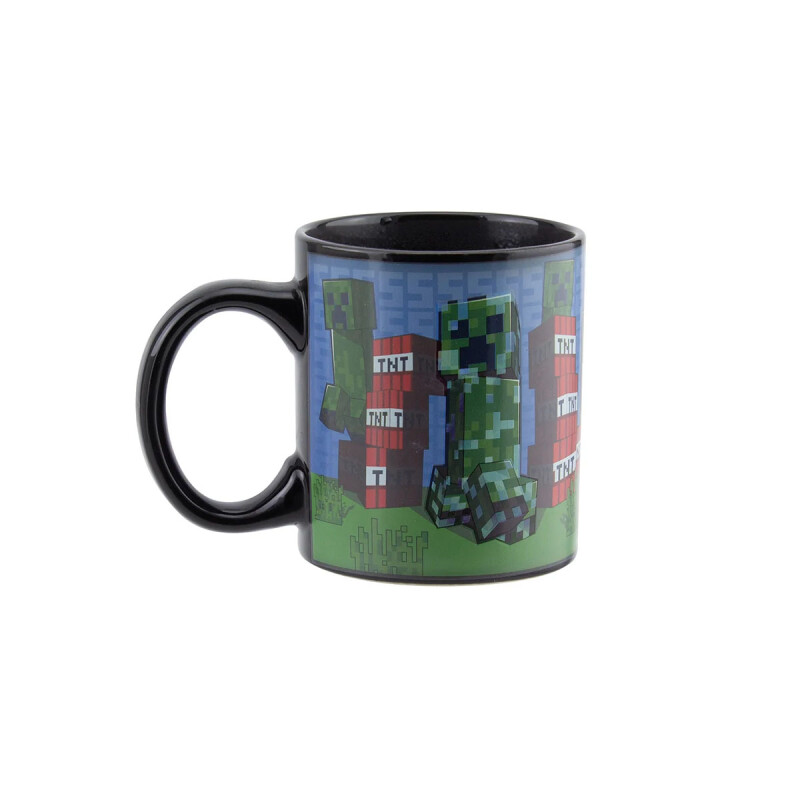 Minecraft Taza Creeper que cambia de color con el calor Minecraft Taza Creeper que cambia de color con el calor
