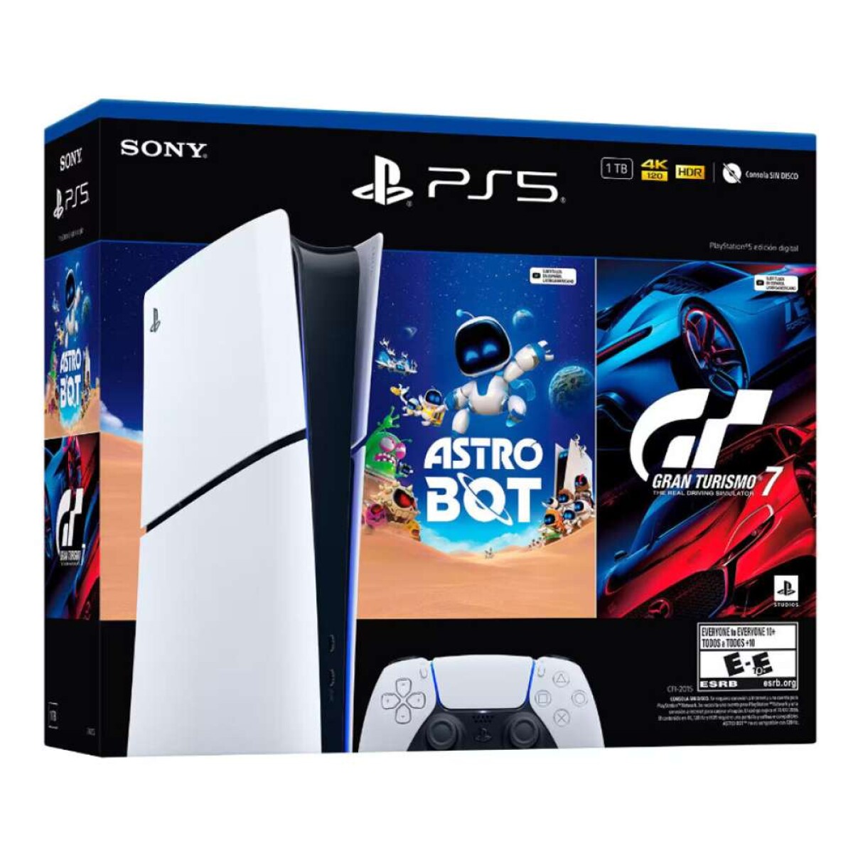 Playstation 5 Slim PS5 Versión Digital + Astro Bot + Gran Turismo - 7 
