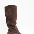 Imagen de Bota Gamuza Caña Alta - Chocolate