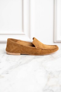 Mocasín Gamuza Cuero Camel