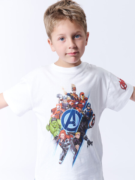 Remera estampada Avengers Blanca