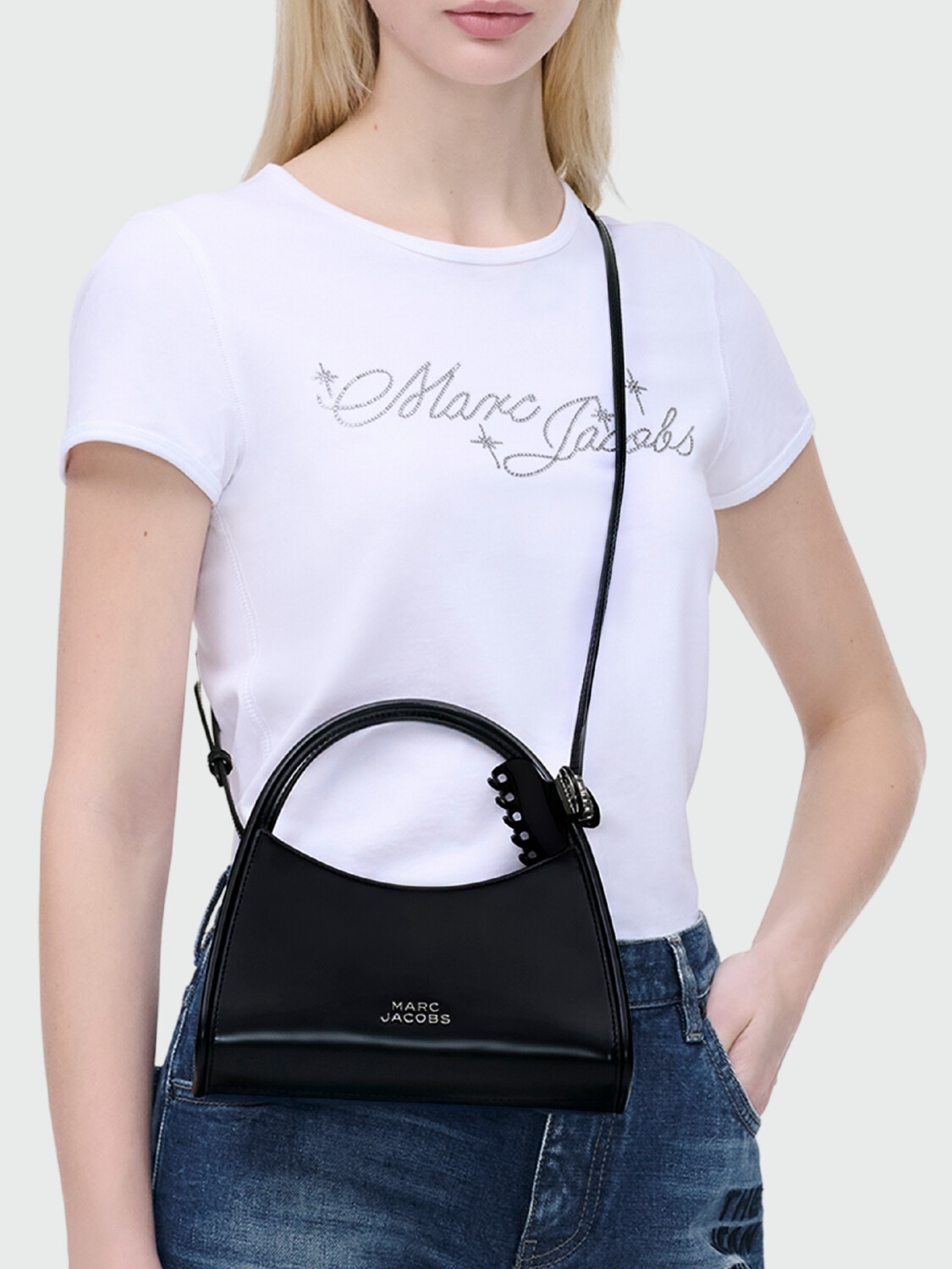 MARC JACOBS - The Glam Claw Clip Crossbody Bag Negro