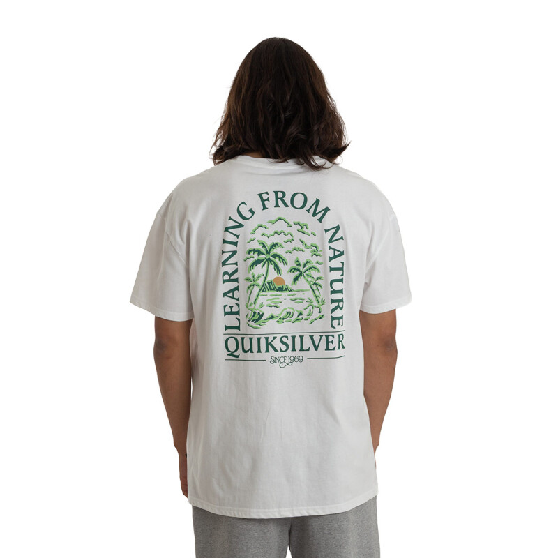 Remera Hombre Quiksilver Evo Blanco