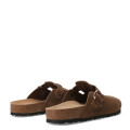 Zuecos de Mujer Freeway Casual 1 Hebilla Marrón Habana (Gamuza)