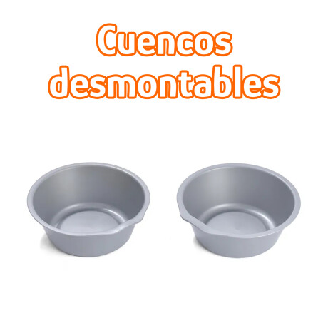 Comedero y Bebedero Elevado para Mascotas Pequeñas Rimax Gris