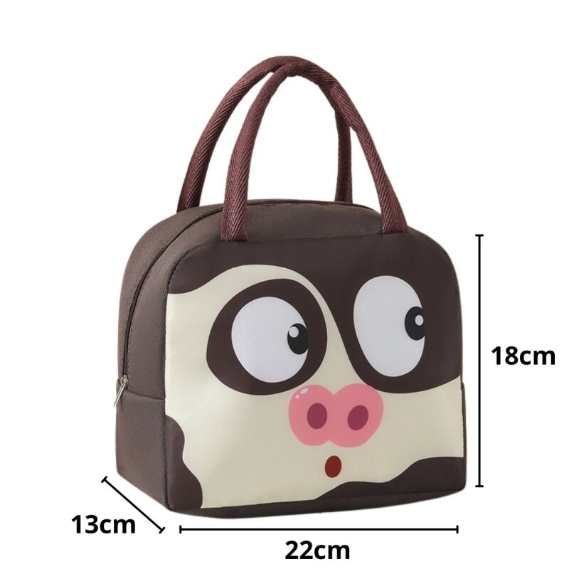 Bolsa Térmica Lonchera Infantil Bolso Caliente Frio Comida Vaca