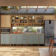 JUEGO DE COCINA 7 MODULOS LINEA COLORS FREIJO Y VERDE