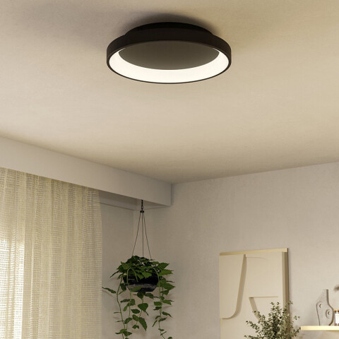 Plafón negro LED 12W blanco dinámico LORETELLO EG1224