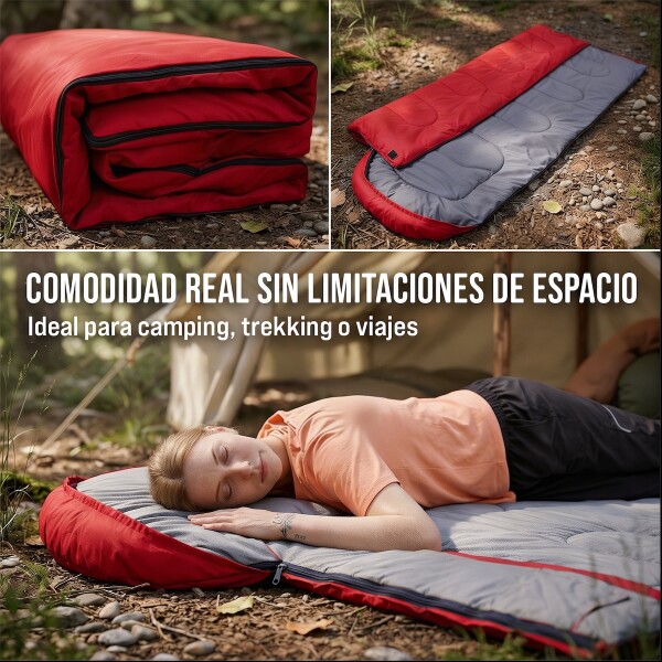 Sobre Saco Bolsa Dormir 2 M Capucha Aislante Camping Caza IMBACK Color Rojo Sobre Saco Bolsa Dormir 2 M Capucha Aislante Camping Caza IMBACK Color Rojo