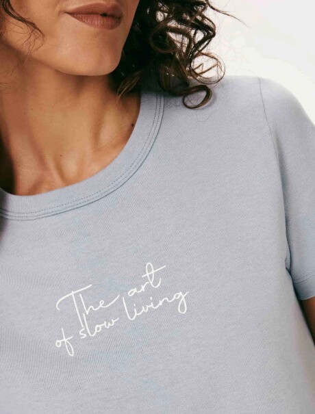 PIJAMA DE PANTALÓN LARGO CELESTE