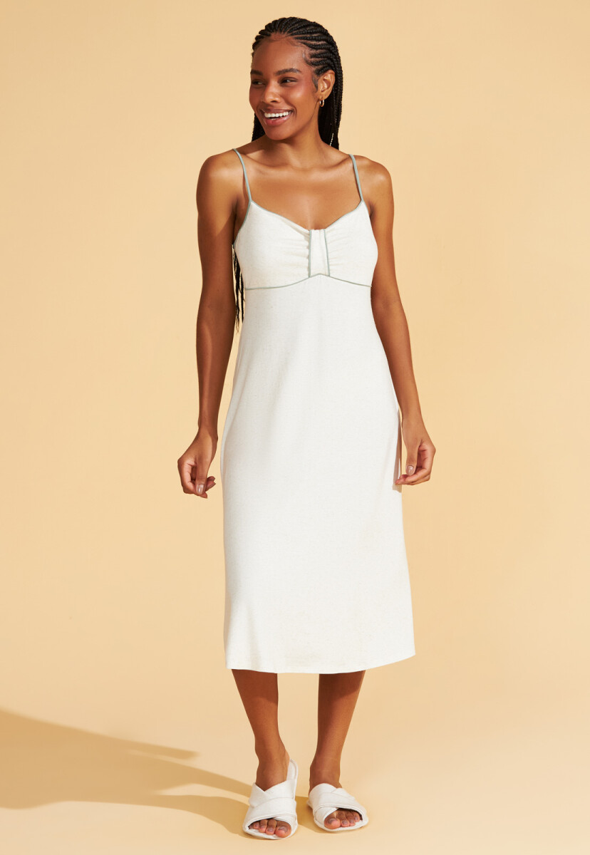 DRESS LARGO - MESCLA PALHA-3636 