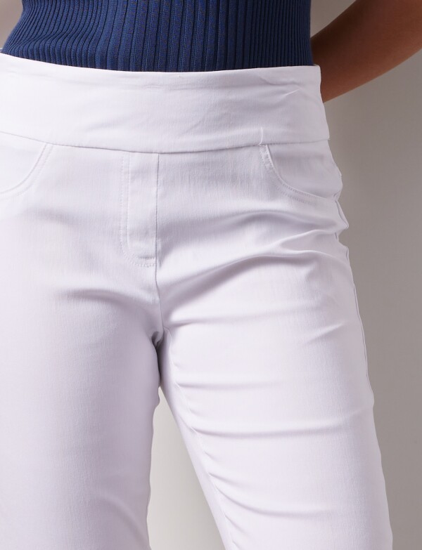 Pantalon Pull On Ankle BLANCO