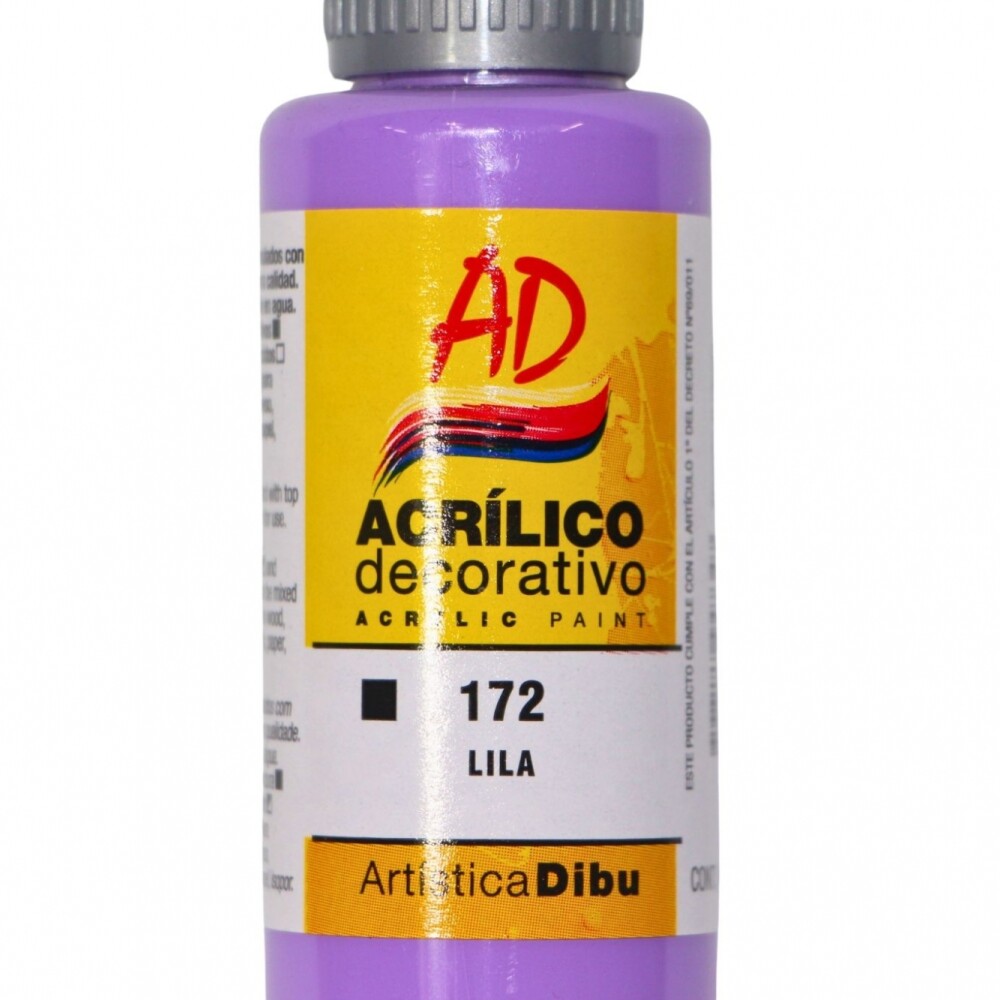 PINTURA ACRILICA ARTISTICA DIBU 60 ML. DIFERENTES COLORES COLOR LILA 172